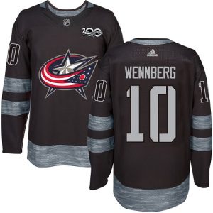 Herren Columbus Blue Jackets Eishockey Trikot Alexander Wennberg #10 Authentic Schwarz 1917-2017 100th Anniversary